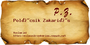 Polácsik Zakariás névjegykártya